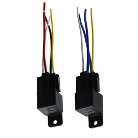 2 Pcs JD-2912 4 Pin DC 48V 40A Relay Multi-Purpose Automotive Relay Heavy Duty Standard Relay for Car Motor, Auto Universal Replacement Accessories with Harness