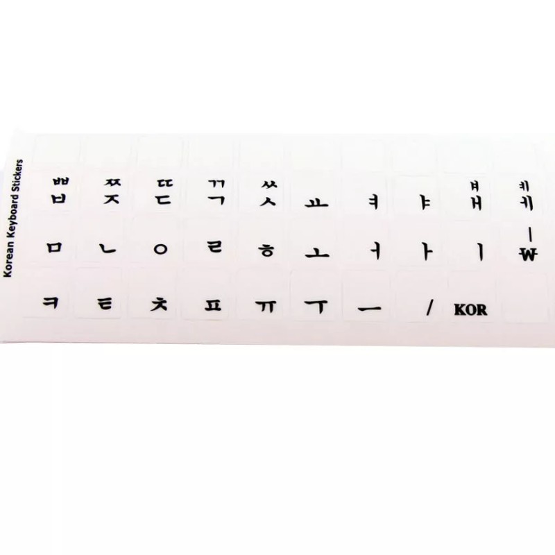 ADD-KBS Korean Transparent Keyboard Sticker letters laptop desktop no reflection