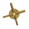 Universal Tool Antique Grandfather Brass Clock Key 4 Prongs -