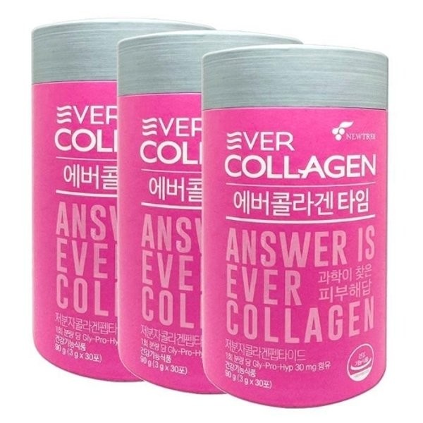 Nutri Ever Collagen Time 3g / 뉴트리에버콜라겐타임3gX30포3통3개월dn, 3개