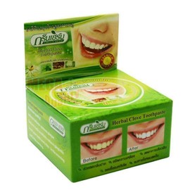 3 X Green HERB Natural Herbal Toothpaste Clove Whitening Teeth Antibacterial