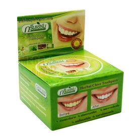 3 X Green HERB Natural Herbal Toothpaste Clove Whitening Teeth Antibacterial