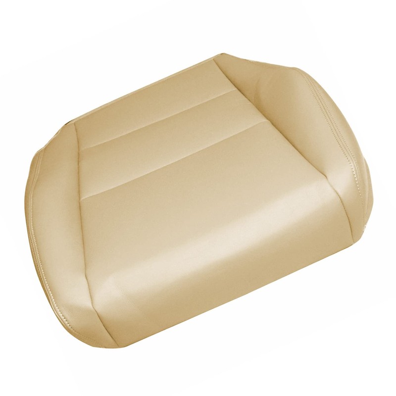 Priprilod Tan Leather Passenger Side Bottom Replacement Seat Cover Compatible