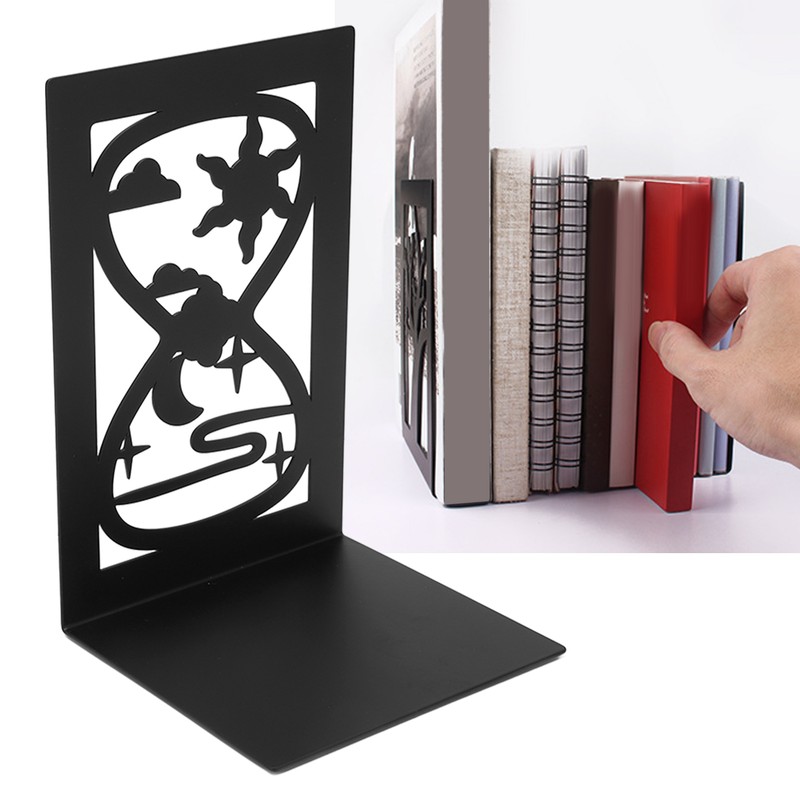 4Pcs Metal Book Ends Orderly Storage Arbitrary Adjustment Smoother Edges