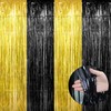 Black Backdrop Black Fringe Backdrop Tinsel Curtain Backdrop 4pcs 3.3
