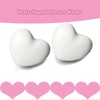 M MIMHOOY 8 Pack White Heart Shaped Ceramic Cabinet Knobs,