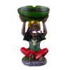 8" Medium Rasta Jamaican Man Holding Bowl Polyresin Ashtray Decoration