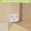 UFURMATE Pivot Hinge, 4 Sets Stainless Steel Concealed Shaft Cabinet