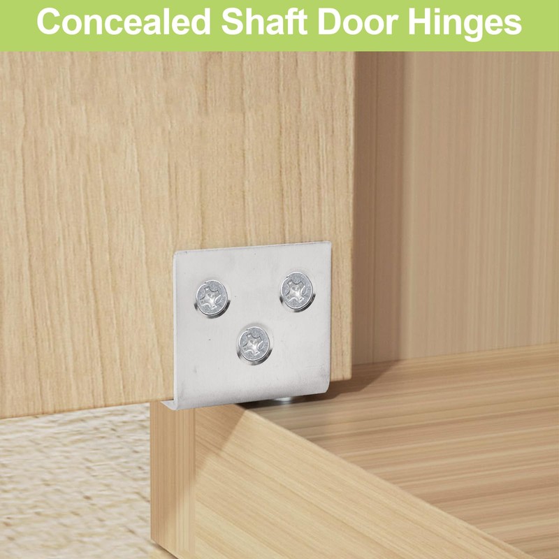 UFURMATE Pivot Hinge, 4 Sets Stainless Steel Concealed Shaft Cabinet