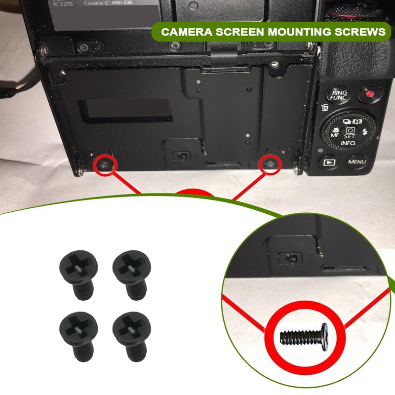 Create idea Pack of 4 Screen Screws for Digital Cameras
