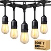 BRIMAX 2W 100FT Outdoor String Lights Commercial Grade with 32