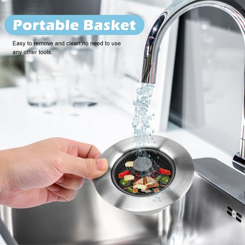 3 in 1 Kitchen Sink Drain Strainer, Sink Bounce Core