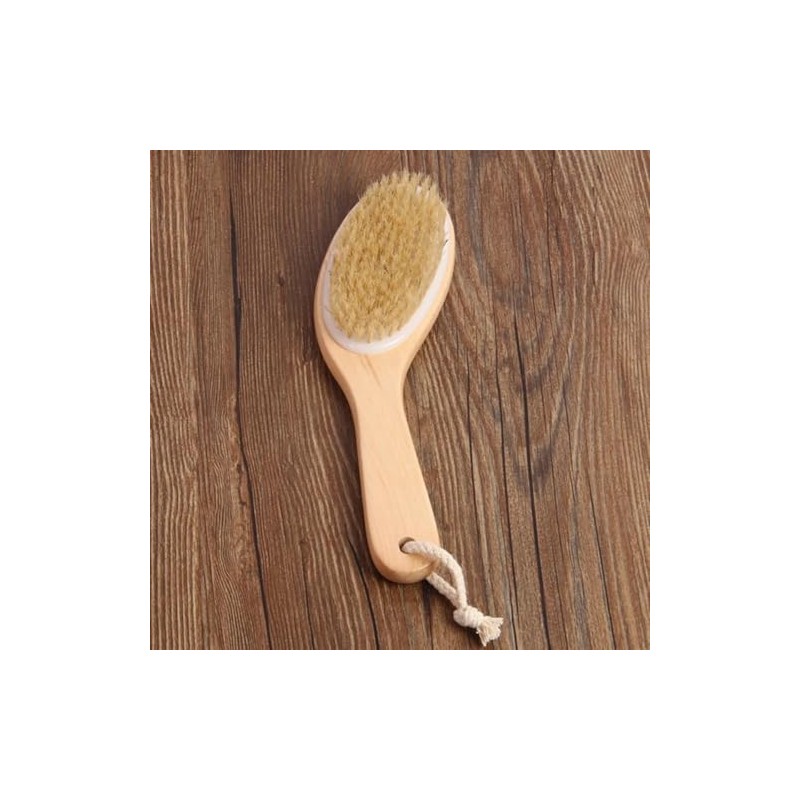 Cepillo Corporal Madera Bambu Natural Cerdas Naturales Resistentes Exfoliacion Masaje