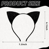 Kafolix Black Cat Ears Headband – Glittery Feline Costume Accessory
