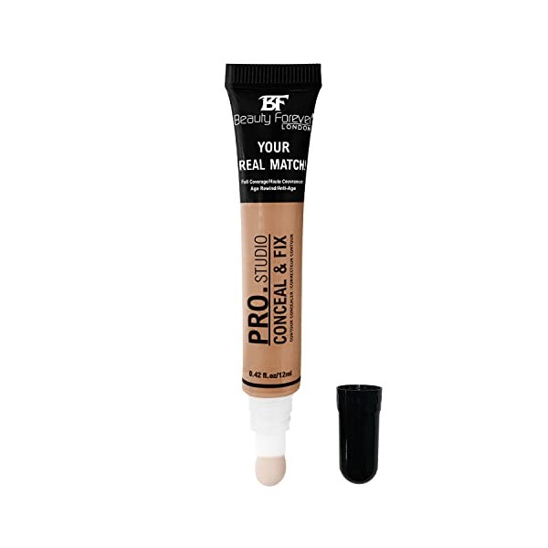 Beauty Forever Pro Studio, Conceal & Fix Contour Concealer, Moisturising & Hydrating Formula, 12ml (40 TOASTY SAND)