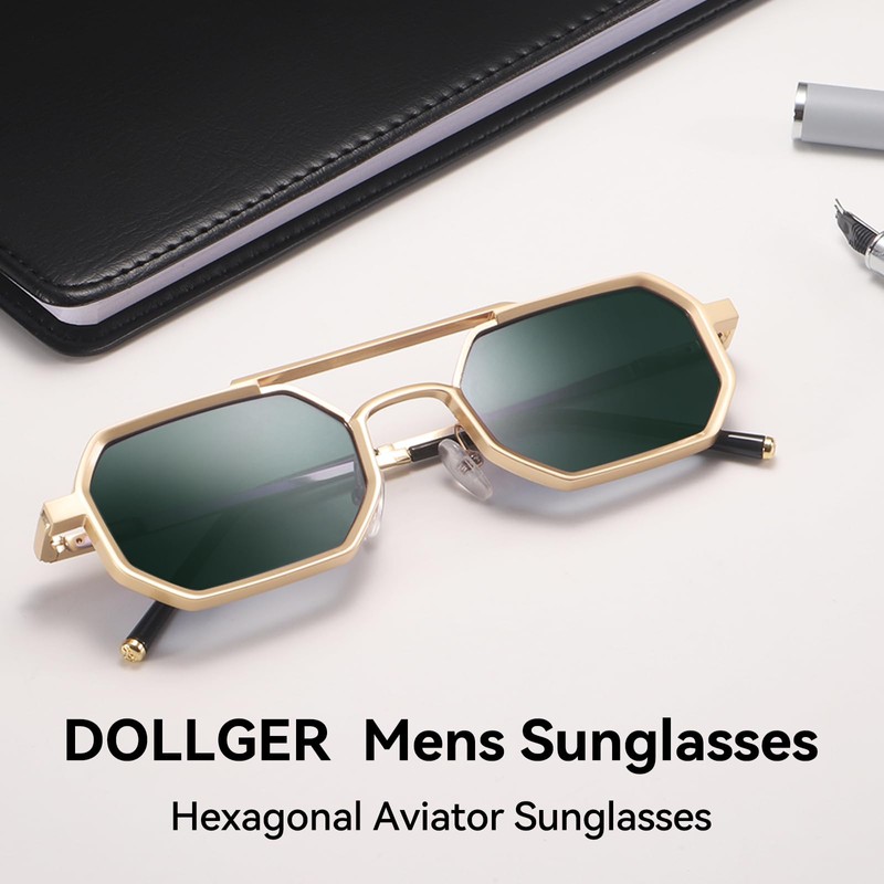 Dollger Pilot Sunglasses for Men and Women with Adjustable Hinge