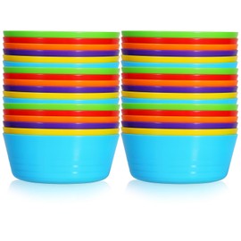 zisiueel 36 Pcs adult Plastic Bowls 10 oz Cereal Snack Microwave Dishwasher Safe adult Bowls adults Colorful Snack Children Salad Dessert Soup Supplies (6 Color)