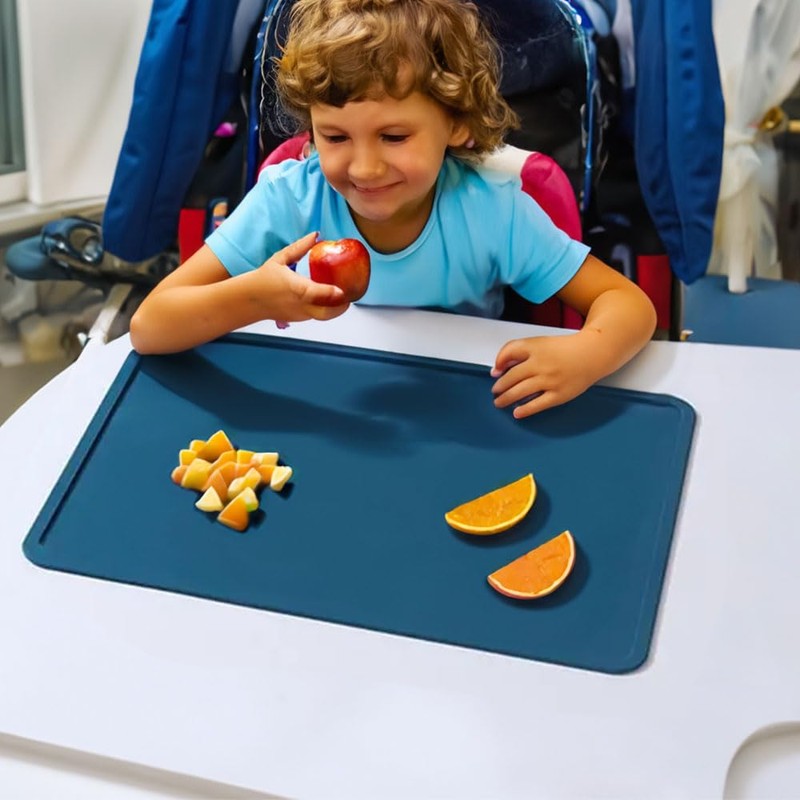 SAMZAREULO Silicone Placemats for Kids, Baby Toddlers Placemat for Dining