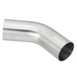 PATIKIL 45 Degree Bend Elbow, 1 5/8inch OD Sanitary Exhaust Pipe Elbow Intercooler Pipe Mandrel Elbow Connector Tube for Welding Brewery Equipment HVAC Stair Handrail, 1 Pcs