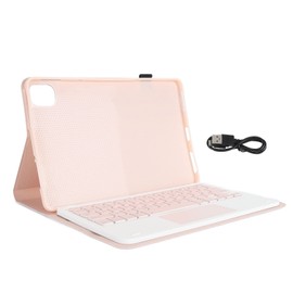 11in Tablet Keyboard Case Slim Lightweight Wireless Bluetooth Magnetic Detachable for Xiaomi Mi Pad 5 and 5 Pro Pink