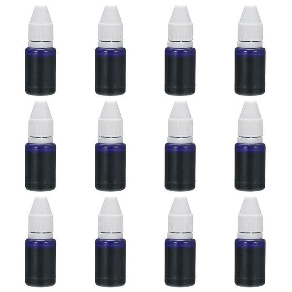 PATIKIL 0.33oz Refill Ink for Stamps and Ink Pads, 12Pcs