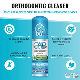 OAP Cleaner - Cleans and Sterilizes Removable Dental and Ortho Appliances - Foam, 3-to-4 Month Supply