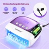 Cordless LED Nail Lamp Rechargeable Portable with 4 Timers LCD