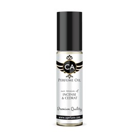 CA Perfume Impression of Incense & Cedrat Unisex Fragrance Oil Amber Woody Scent Long Lasting Perfumes for Women & Men Travel Size TSA Ready Mini Parfum Body Oil Roll-on 0.33 Fl Oz 10ml