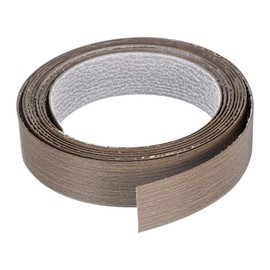 UXCELL Brown PVC 1-1/8" x 9.84ft Pre-Glued Wood Veneer Edge Banding for Furniture Repair & Restoration