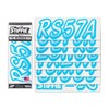 STIFFIE Whipline White/Sky Blue 3" Boat & PWC Registration Decals