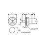 L&F 5886 Glass Sliding Door Lock - Plunger Type (Keyed