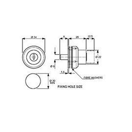 L&F 5886 Glass Sliding Door Lock - Plunger Type (Keyed Alike)