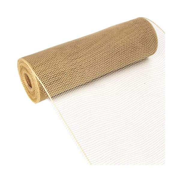 Ribbli Beige Mesh Ribbon,10 inch x 30 feet(10Yard), Use for