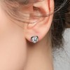 Moissanite Lymphatic Magnetotherapy Stud Earring, Lymph Germanium Earring Lymphvity Drainage