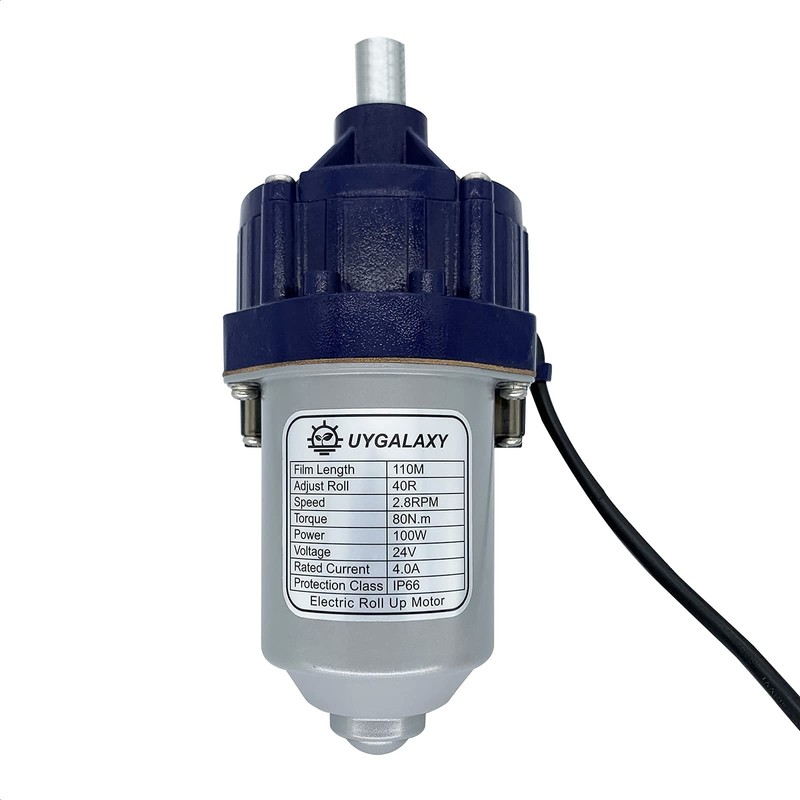 UYGALAXY 100W Greenhouse Film Roll Up Side Motor 1 3/8"