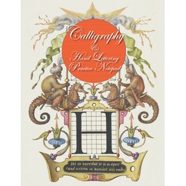 Calligraphy and Hand Lettering Practice Notepad: Slanted guides. 8.5" x 11" - 120 pages for Beginners & Advanced artists: H: Lightly shaded 55 degrees slant lines