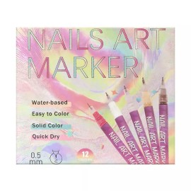 Dalgona Mungu 달고나문구 12색 네일아트 마카세트 Dalgona Lettering 12-Color Nail Art Marker Set