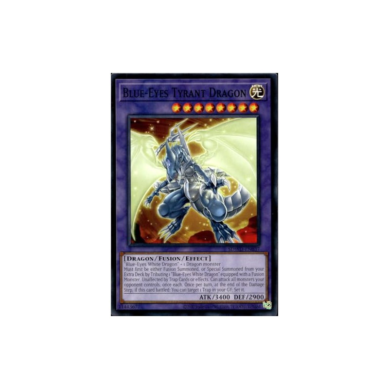Blue-Eyes Tyrant Dragon (Unlimited Misprint) - SDWD-EN037 - Common -