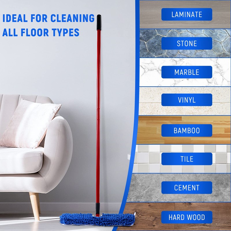 4 Pack Microfiber Flip Mop Refills,Compatible with O-Cedar Dual Action