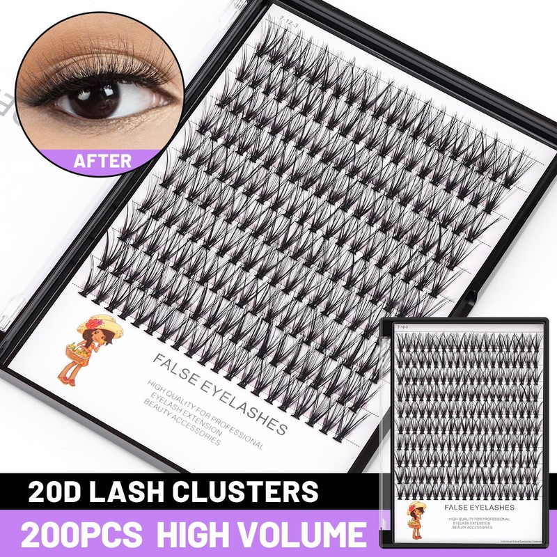 Bodermincer 200pcs/Pack C Curl 20 Root Thickness 0.07mm Professional Makeup