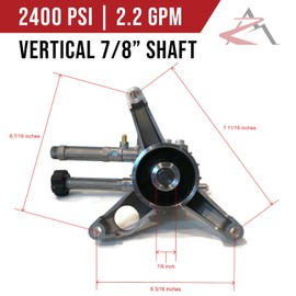 The ROP Shop OEM | Annovi Reverberi AR 7/8" Shaft Pressure Washer Pump fits Homelite UT80432, UT80432A, UT80516