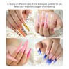 No C Curve Square Flat Nail Tips, 240 Piezas de