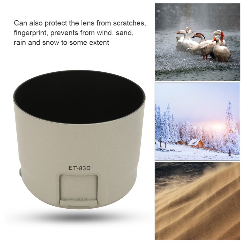ET-83D White Plastic Lens Hood for Canon EF 100-400mm f/4.5-5.6L