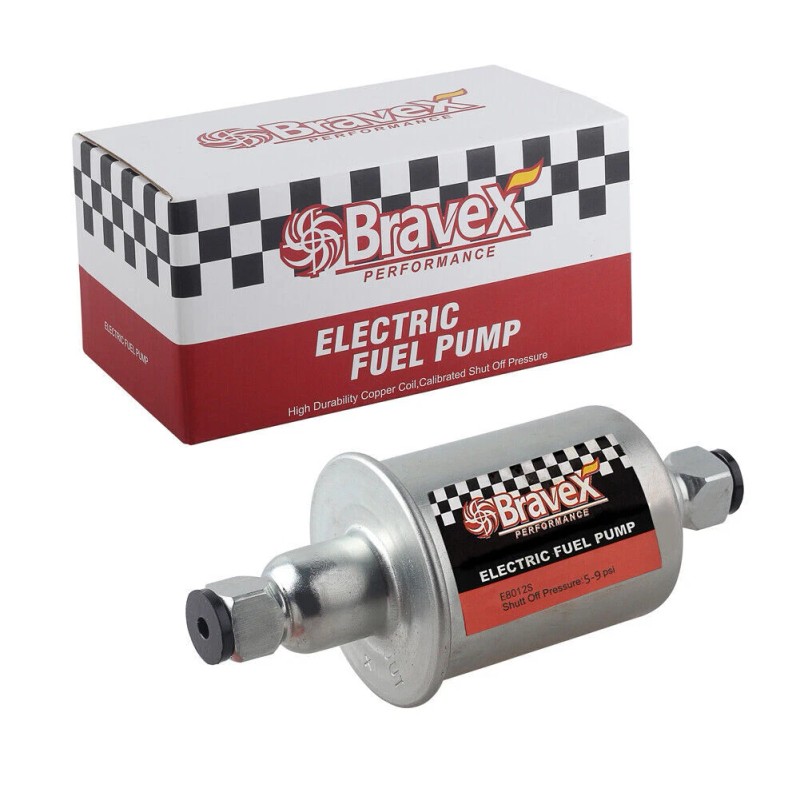 Bravex E8012S 12V Universal Electric Fuel Pump 5-9 PSI For