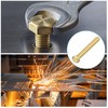 METALLIXITY Hex Head Screw Bolt (3/8-16x3") 2Pcs, Brass Fully Threaded