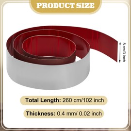 Door Kick Plate Stainless Steel Toe Kick Cover Kickplate Metal Door Bottom Protectors Commercial Baseboard Plate (3 x 102 Inch)