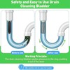 Cryfokt Drain Bladder Kit, 3PCS Rubber Drain Cleaning Bladder Unclogger