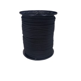 1/4 inch Black Polyester Bungee/Shock Cord - 250 Foot Spool | Marine Grade - High UV and Abrasion Resistance