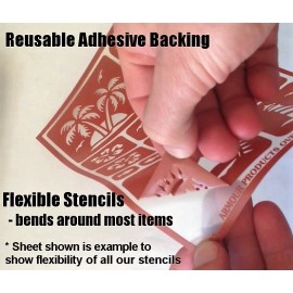 Glass Etching Secrets  Floral Border Glass Etching Stencils, (Version 2) Reusable + Free CD