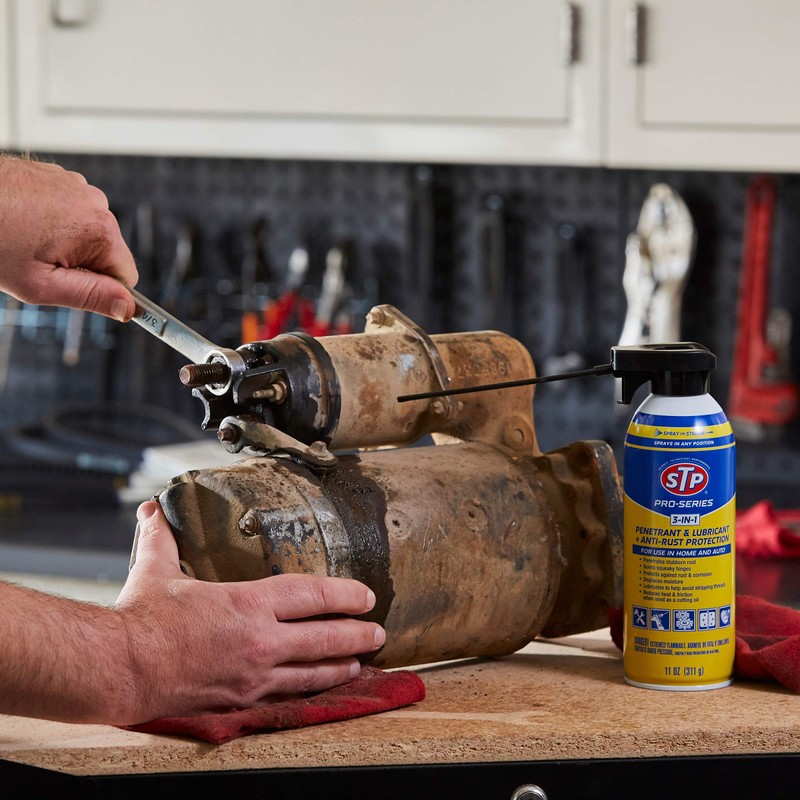 STP Pro Series Car Rust Remover, 3-in-1 Lubricant and Penetrant